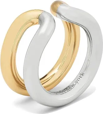 Kate Spade New York Spade Flower Pearl Womens Ring Womens Ring Silver Gold : 7, Brass/Cubic Zirconia/Glass