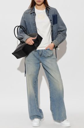 Alexander McQueen Denim Shirt, Womens, Navy Blue