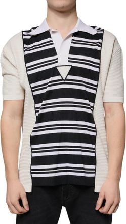 Dolce & Gabbana Multicolor Stripe Collared Polo Mens T-shirt