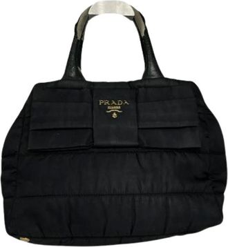 Prada Pre-owned Handbags, female, Black, Size: ONE SIZE Pre-owned Polyester Handbag