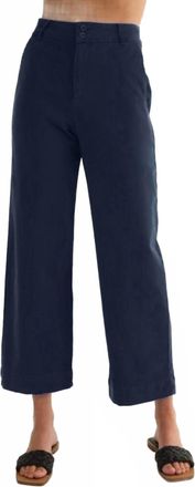 Bella Dahl Saige Wide Leg Crop Pants In Harbor Navy