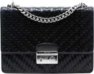 Prada Pre-owned Cross Body Bags, female, Black, Size: ONE SIZE Pre-owned Woven Crossbody Bag