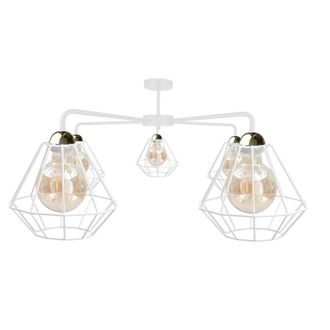 Netlighting Foskal Semi Flush Light White 70cm 5x E27