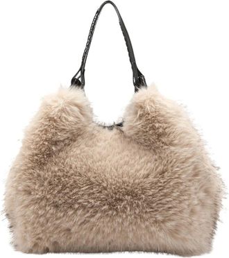 Gianni Chiarini Dua Schoudertas - Dames - Schoudertassen - Beige - ONE Size - Leer - Tassen