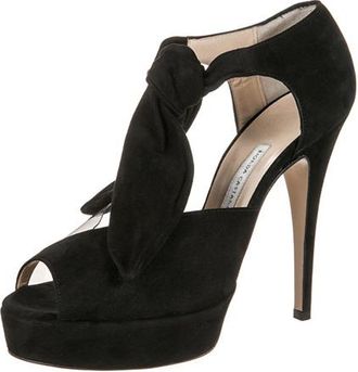 Bionda Castana Black Suede Joan Sandals Size 38.5