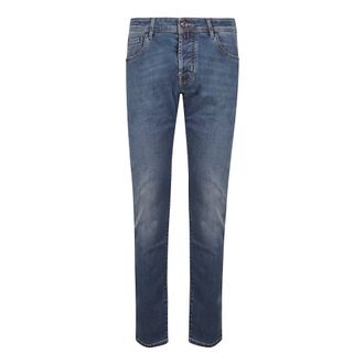 Jacob Cohen Jeans, Heren, Blauw, W36, 5 Pockets Super Slim Fit Nick Slim Jeans