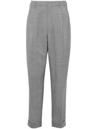 Brunello Cucinelli tapered virgin-wool trousers - men - Virgin Wool - 46 - Grey