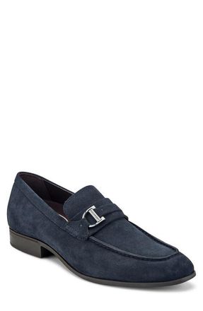 Rockport Carlo Leather Loafer in Dark Blue at Nordstrom, Size 11.5