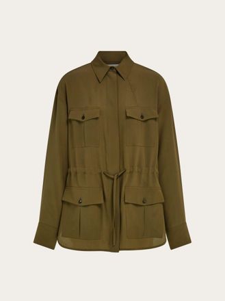Ferragamo Donna Over shirt sahariana Verde