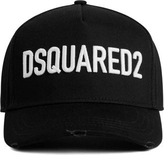 Dsquared2 Printed Worn Out Effect Cotton Cap