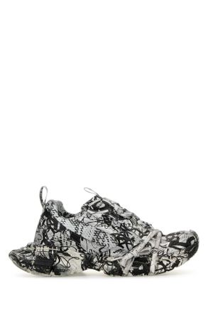 Balenciaga Printed Mesh And Rubber 3 Xl Sneakers