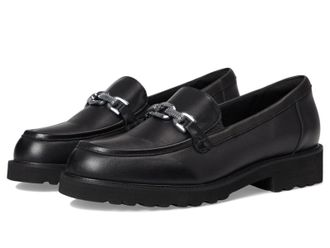 David Tate Magical Loafers Womens Black Leather Platform Shoes ZOGG3574