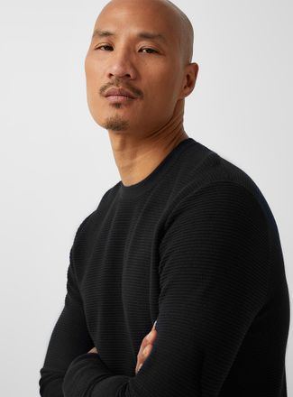 Le 31 Mens Ottoman stripe sweater
