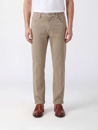 Pantaloni Torino Jeans modello straight in denim di cotone a cinque tasche