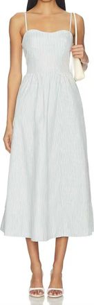 Paige Natalee Midi Dress In Surf/white