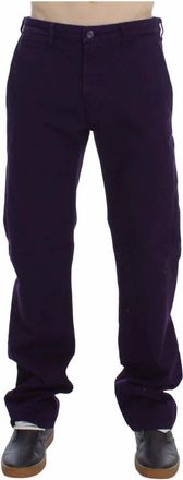 Gianfranco Ferre Lila Stretch Slim Chinos - Heren - Straight fit broeken - Paars - M - Katoen - Broeken