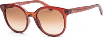 Ferragamo Womens SF833S 53 210 Fashion Sunglasses - Brown - One Size