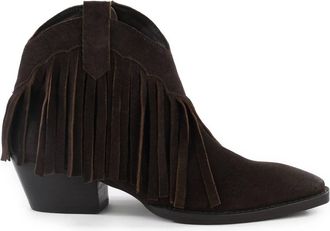 Seychelles Womens Ankle Boots With Fringes In Dark Brown