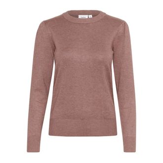Saint Tropez Antler Melange Pullover Sweater - Dames - Truien - Bruin - Maat: XS