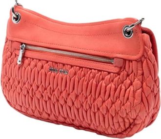 Miu Miu Pre-owned Shoulder Bags, female, Red, Size: ONE SIZE Pre-owned Leather Crossbody Bag