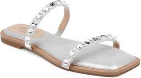 Badgley Mischka Honesty Slide Sandal in Silv Met at Nordstrom Rack, Size 7.5