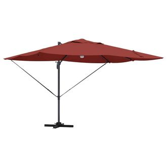Berkfield Home Cantilever Umbrella Terracotta Polyester Large Collapsible in Burnt Orange