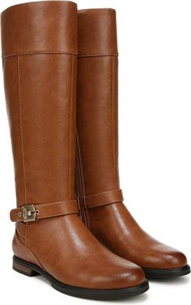 Dr. Scholls Hello Rider Boots Womens Honey Faux Leather Knee High HTAT1205