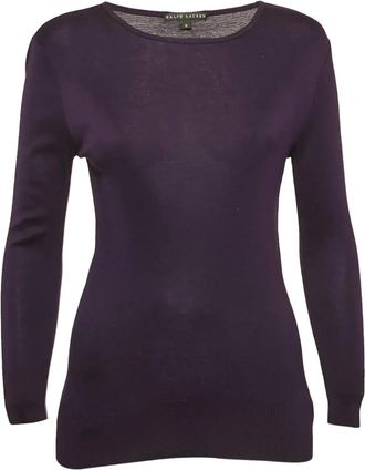 Ralph Lauren 2024 long sleeve cotton top - Purple