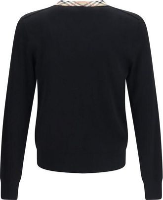 Burberry Mens Black Wool Oves Aries Sweatshirt Clothing