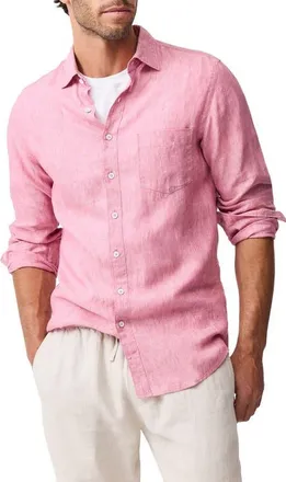Rodd & Gunn Coromandel Button-Up Linen Shirt in Orchid at Nordstrom, Size Xxx-Large