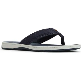 Sperry Top-Sider Seafish 3 Perforated Flip Flop in Navy at Nordstrom Rack, Size 6