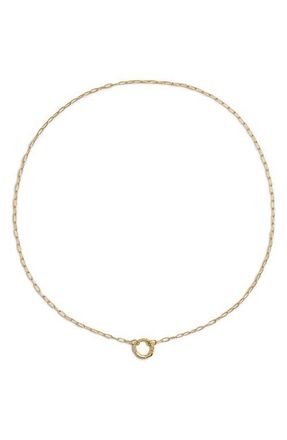 Monica Vinader Oval Link Chain Charm Necklace in 18K Gold Vermeil at Nordstrom