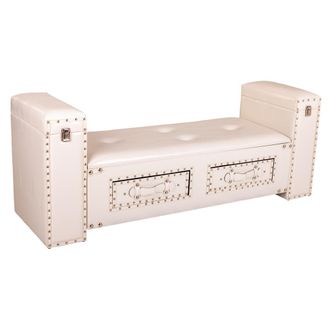 Wanderlust Deco Wanderlust Deco - Banqueta De Polipiel Blanca130x40x52