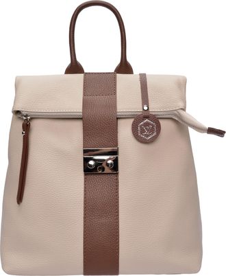 Luisa Vannini Tweekleurig Rundleer Tas