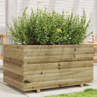 vidaXL Jardinera Madera De Pino Impregnada 90x60x49,5 Cm Vidaxl