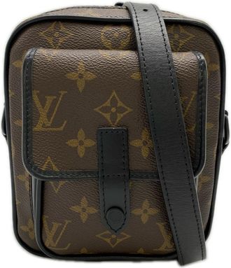 Louis Vuitton Beige Brown Monogram Macassar Coated Canvas Shoulder Bag (Pre-Owned)