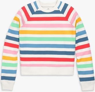 primary Adult 24/7 Sweatshirt in Blossom Clementine Stripe at Nordstrom, Size Xx-Large