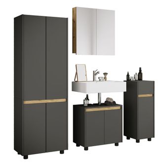 VCM Juego Completo De Muebles De Ba&ntilde;o De 4 Piezas Cosila Xl 165x154x33 - Vcm