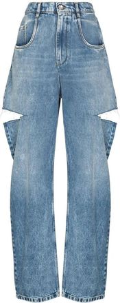 Maison Margiela Blue Distressed straight-leg jeans