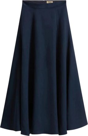 Woolrich A-lijn rok tot halverwege de kuit - Dames - Midirokken - Blauw - XS - Rokken