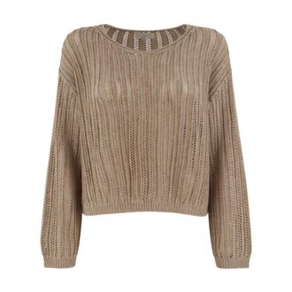Antonelli Jersey - Dames - Ronde hals truien - Beige - XS - Truien & Vesten