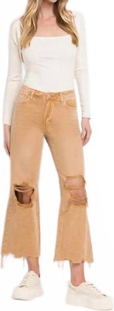 Flying Monkey Super High Rise 90S Vintage Crop Flare Jeans In Kiss Of California