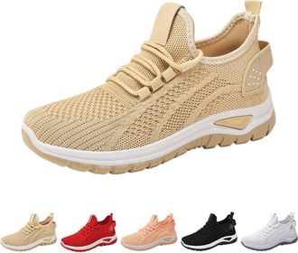 Generic Slip On Walking Trainers Shoes for Women Size 7.5 Mesh Breathable Fitness Shoes Casual Orthopedic Sneakers Ladies Outdoor Non Slip Comfortable Lightwe