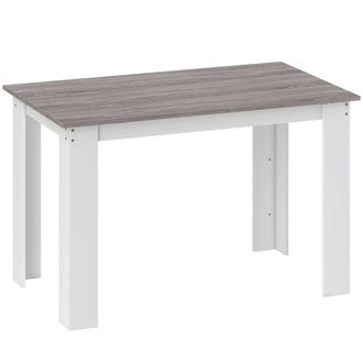 HOMCOM Mesa de comedor 120x69x75 cm gris