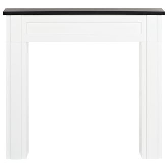 Beliani Beliani - Marco Para Chimenea De Imitaci&oacute;n Mdf Decoraci&oacute;n Sala De Estar Blanco Baudin