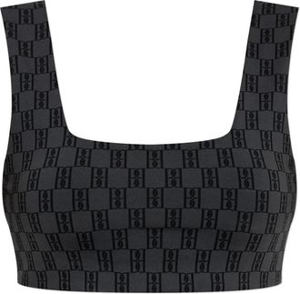 By Malene Birger Korte top Braga - Dames - Tops zonder mouwen - Grijs - M - Leer - Tops