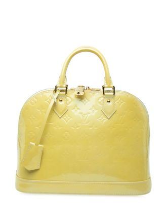 Louis Vuitton 2014 Monogram Vernis Alma PM handbag - Yellow