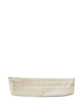 Prada pleated waist sash - men - Silk - One Size - Neutrals