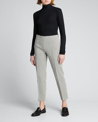 Akris Franca Micro Houndstooth Ankle Trousers