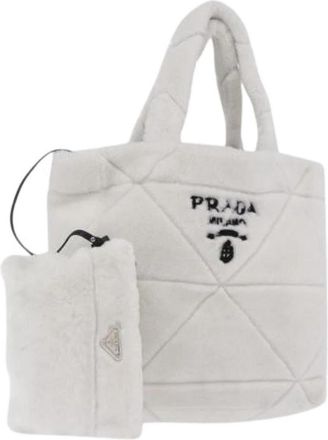 Prada Pre-owned Vintage Tote Bag - Dames - Vintage Shopper - Wit - ONE Size - Vintage